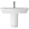 Hudson Reed Maya Wall Hung Basin & Semi Pedestal 650mm wide, 1 Tap Hole White CCL006