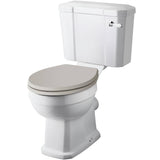 Old London Richmond Close Coupled Toilet With Cistern Lever, Without Seat, Gloss White Gloss White CCR014