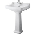 Old London Richmond Basin & Full Pedestal, 1 Tap Hole White CCR017