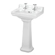 Nuie Carlton Basin & Full Pedestal 560mm wide - 2 Tap Hole CCT004