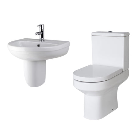 Nuie Harmony Toilet & Wall Hung Basin Suite 500mm CHM007
