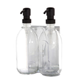 Chrome Double Wall Mounted Soap Dispenser
