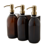 Chrome Triple Wall Mounted Soap Dispenser