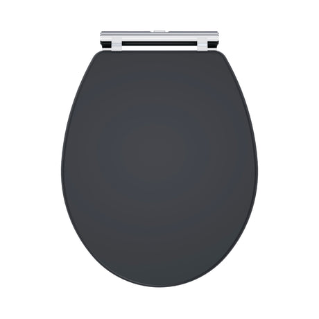 Nuie Classique Soft Close Wooden Toilet Seat With Top Fix Soft Black CLA1499