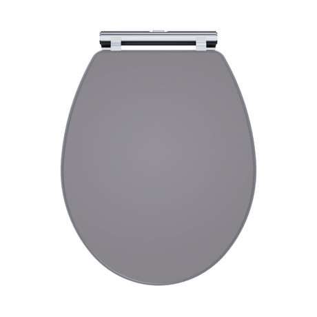 Nuie Classique Soft Close Wooden Toilet Seat With Top Fix Satin Grey CLA299
