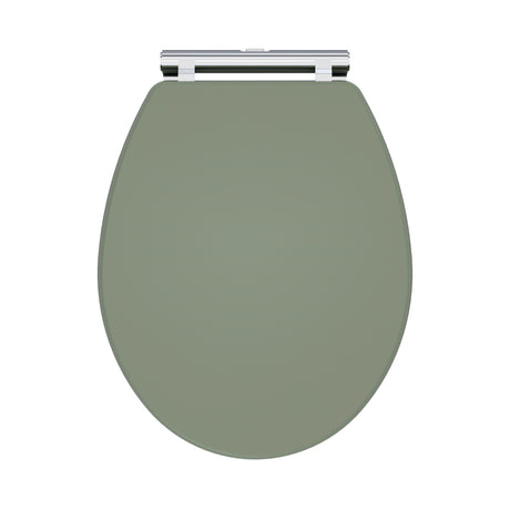 Nuie Classique Soft Close Wooden Toilet Seat With Top Fix Satin Green CLA899