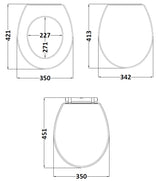 Nuie Classique Soft Close Wooden Toilet Seat With Top Fix Satin Green CLA899 LD