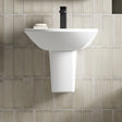 Nuie Asselby Basin & Semi-Pedestal 500mm wide - 1 Tap Hole CSS003 LS1