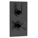 Nuie Aztec 1 Outlet Thermostatic Concealed Shower Valve Matt Black CLL4210