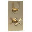 Nuie Aztec 2 Outlet Thermostatic Concealed Shower Valve With Diverter Brushed Brass CLL8207