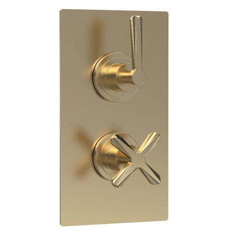 Nuie Aztec 1 Outlet Thermostatic Concealed Shower Valve Brushed Brass CLL8210
