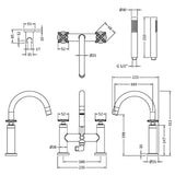 Nuie Aztec Bath Shower Mixer Tap with Shower Kit Chrome CLX354 LD
