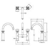 Nuie Aztec Bath Filler Tap Matt Black CLX453 LD