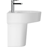 Hudson Reed Luna Wall Hung Basin & Semi Pedestal 520mm wide, 1 Tap Hole White CMA005_2