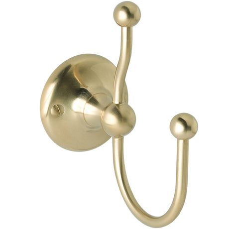 BC Designs Double Robe Hook Brushed Gold CMA030BG