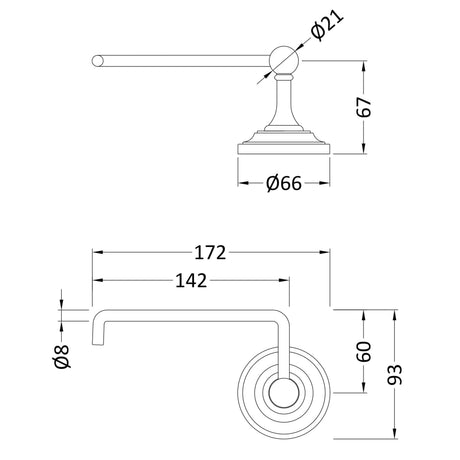 BC Designs Toilet Roll Holder Nickel CMA040N LD