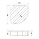 BC Designs Corner Shower Basket Chrome CMA050 LD