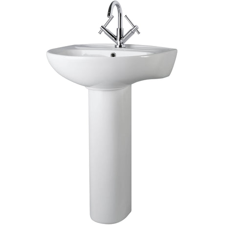 Nuie Melbourne Basin & Full Pedestal 550mm wide - 1 Tap Hole CML002