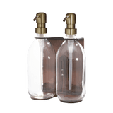 Copper Double Wall Mounted Soap Dispenser