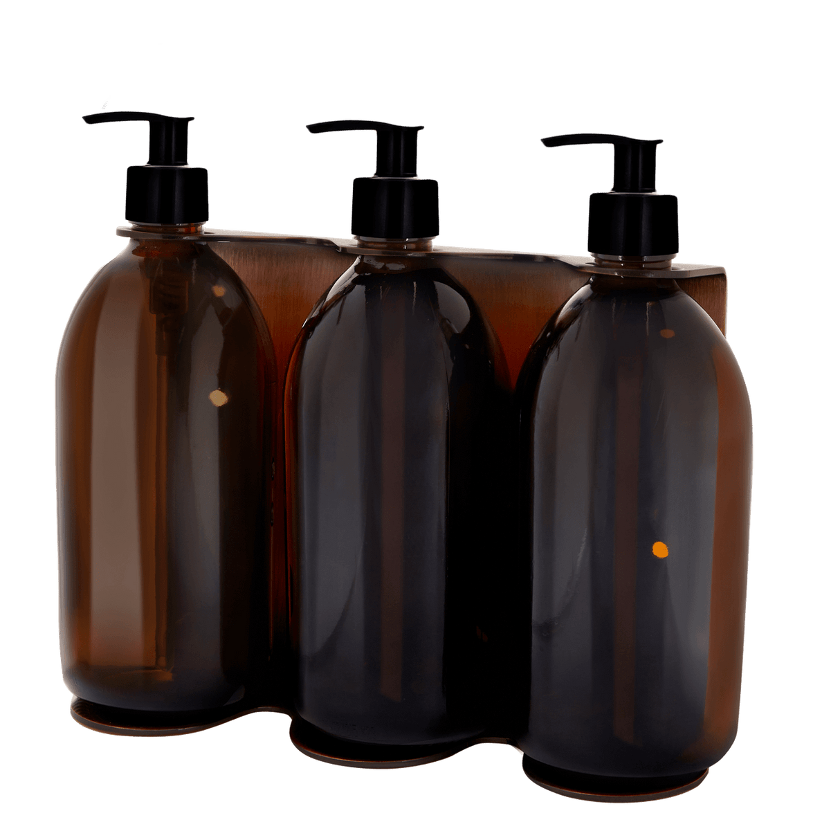 Copper Triple Wall Mounted Soap Dispenser
