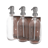 Copper Triple Wall Mounted Soap Dispenser