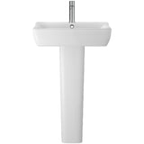 Hudson Reed Arlo Basin & Full Pedestal 550mm wide, 1 Tap Hole White CPC025_1
