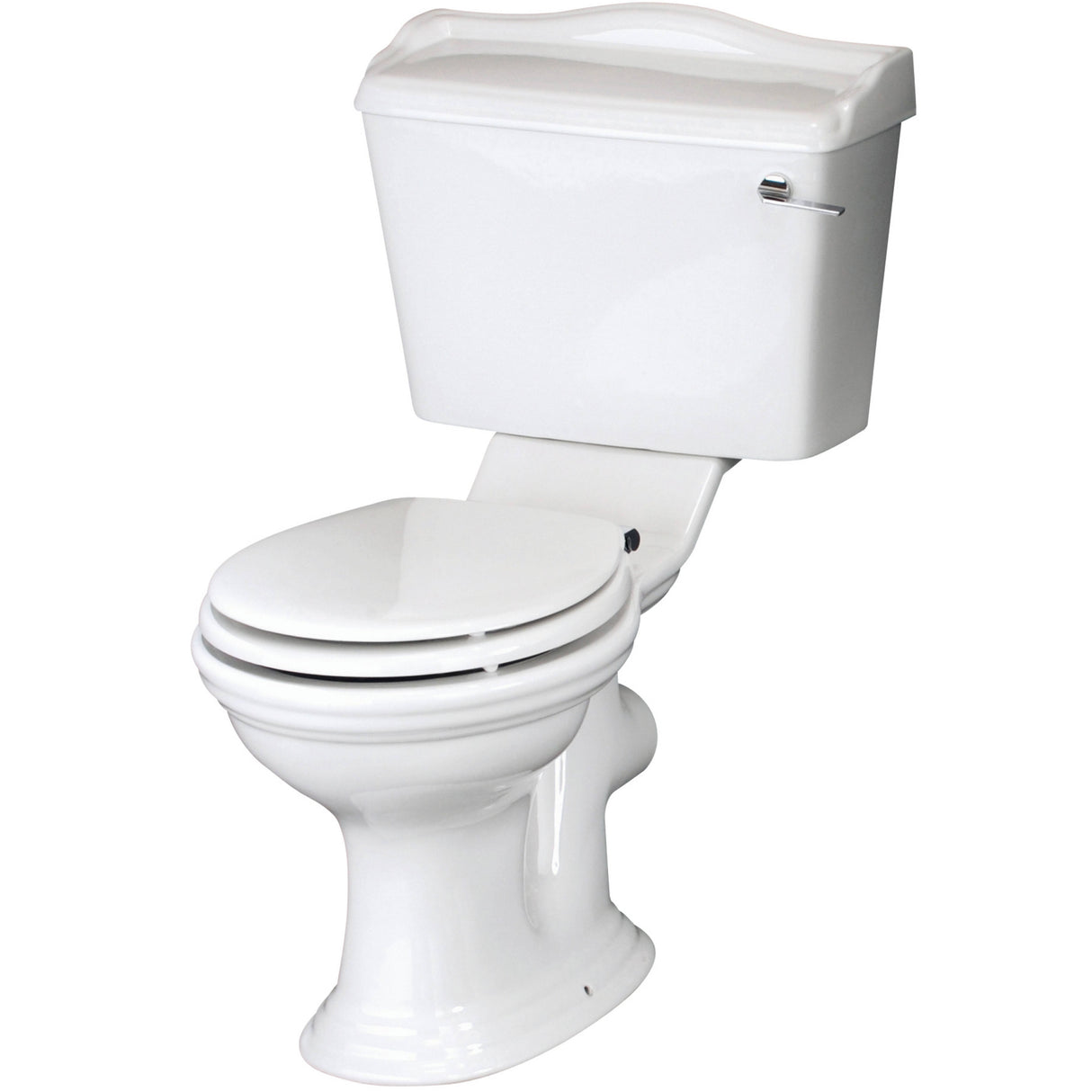 Old London Chancery Close Coupled Toilet With Cistern Lever, Without Seat, Gloss White Gloss White CRT004