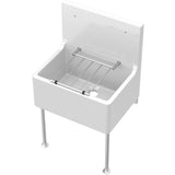 Nuie Ceramic Cleaner Sink With Grid & Leg Brackets 515 x 535 x 393mm CS10121LB