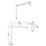 Nuie Cleaner Sink Legs & Wall Bracket - Stainless Steel CSL301 LD