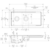 Nuie Modern 1.5 Bowl Ceramic Inset Kitchen Sink & Drainer White Reversible 1010mm x 525mm CT115TF1000 LD
