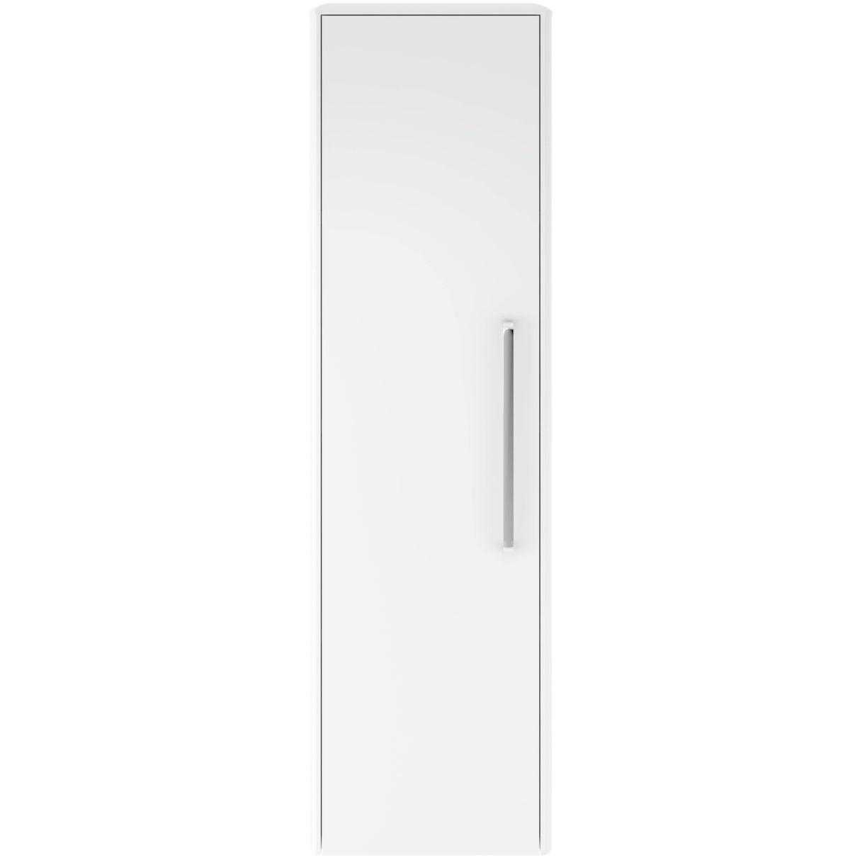 Hudson Reed Solar 1 Door Wall Mounted Tallboy Storage Unit W350 x D250mm Pure White CUR162