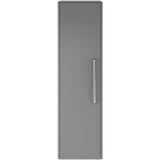 Hudson Reed Solar 1 Door Wall Mounted Tallboy Storage Unit W350 x D250mm Cool Grey CUR262