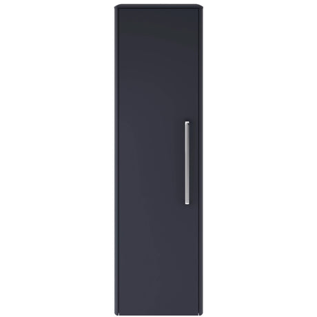 Hudson Reed Solar 1 Door Wall Mounted Tallboy Storage Unit W350 x D250mm Indigo Blue CUR362