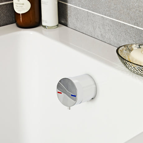 Nuie Round Freeflow Bath Filler Pop-Up Waste & Overflow with Single Lever E301 Chrome LS