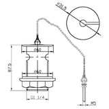 Nuie Basin Waste With Brass Plug & Ball Chain Slotted Chrome E303 LD