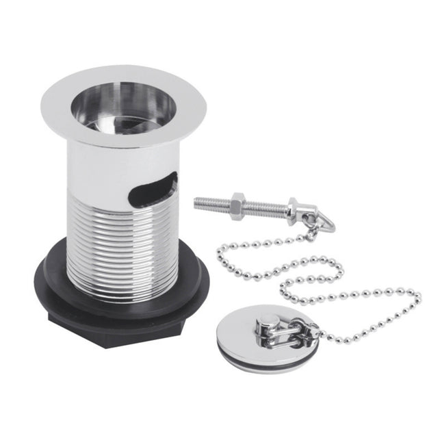 Nuie Basin Waste With Brass Plug & Ball Chain Slotted Chrome E303