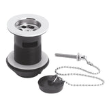 Nuie Contract Basin Waste with Poly Plug & Ball Chain Slotted Chrome E308