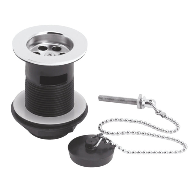 Nuie Contract Basin Waste with Poly Plug & Ball Chain Slotted Chrome E308