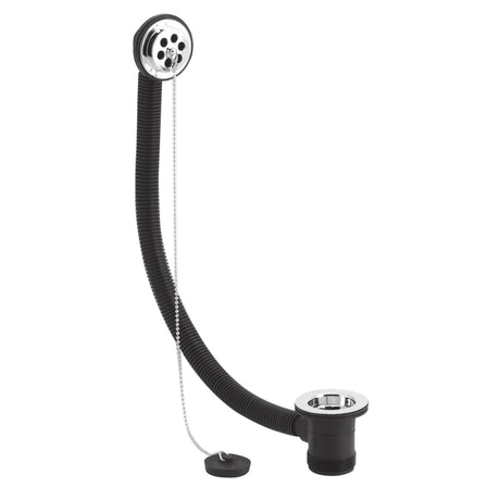 Nuie Contract Bath Overflow - Poly Plug & Ball Chain Waste Chrome E309