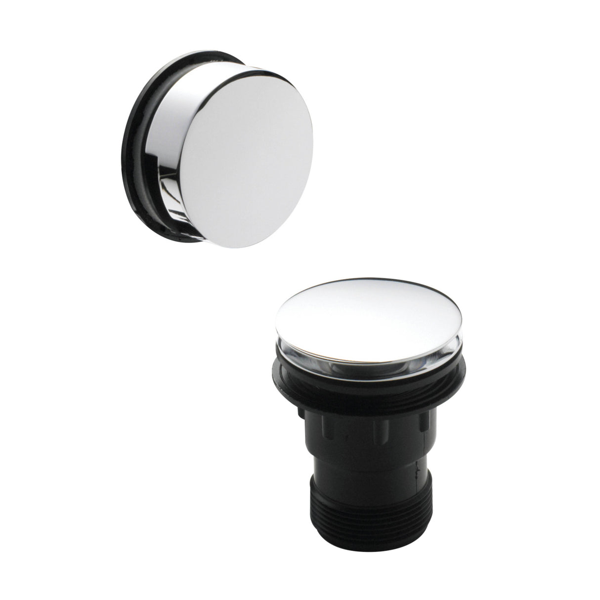 Nuie Easyclean Push Button Minimalist Bath Waste & Overflow E327 Chrome