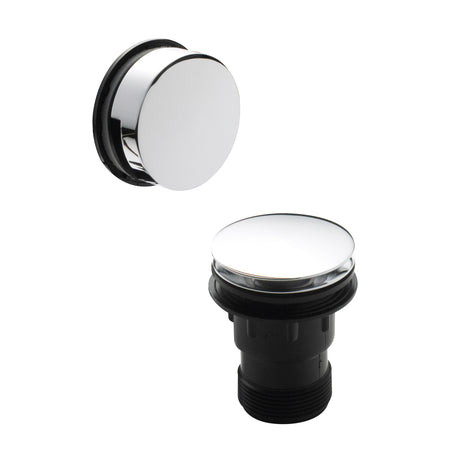 Nuie Push Button Inset Bath Waste & Overflow Chrome E327E