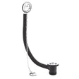 Nuie Retainer Bath Waste With Overflow - Brass Plug & Link Chain Chrome E348