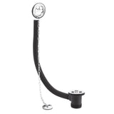 Nuie Retainer Bath Waste With Overflow - Brass Plug & Link Chain Chrome E348