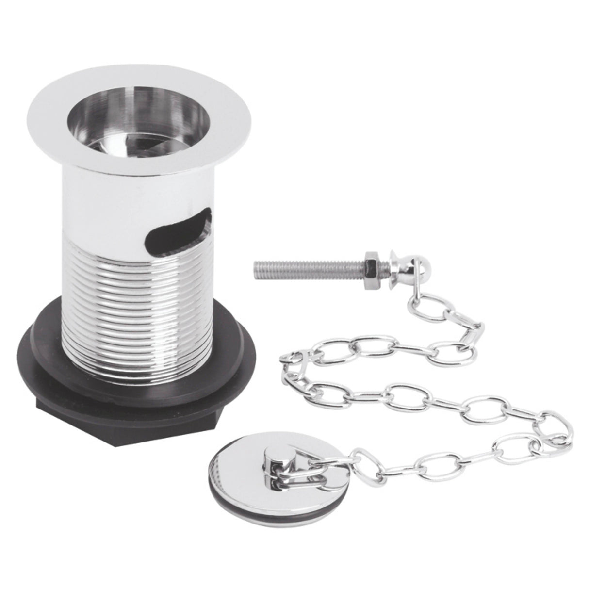 Nuie Basin Waste With Brass Plug & Link Chain Slotted Chrome E353