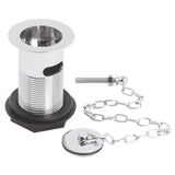 Nuie Basin Waste With Brass Plug & Link Chain Slotted Chrome E353