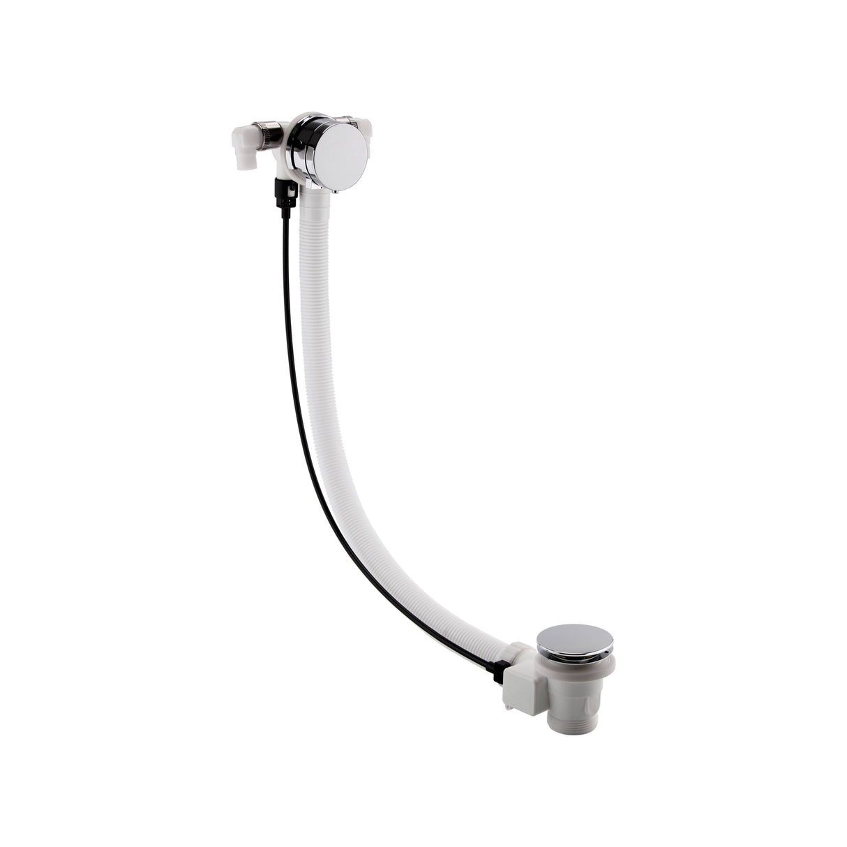 Nuie Round Extended Freeflow Bath Filler Pop-Up Waste & Overflow Chrome E358