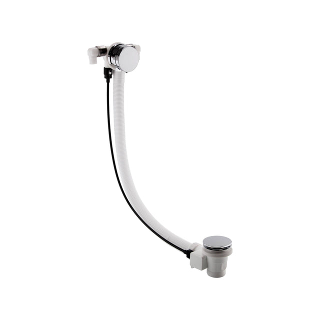 Nuie Round Extended Freeflow Bath Filler Pop-Up Waste & Overflow Chrome E358
