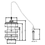 Nuie Contract Basin Waste with Brass Plug and Ball Chain Slotted Chrome E395 LD