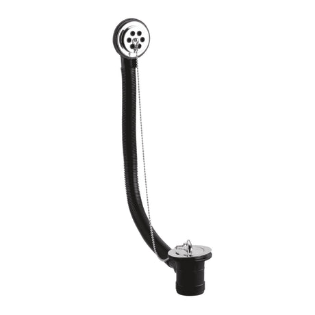 Nuie Contract Bath Overflow - Brass Plug & Ball Chain Waste Chrome E396