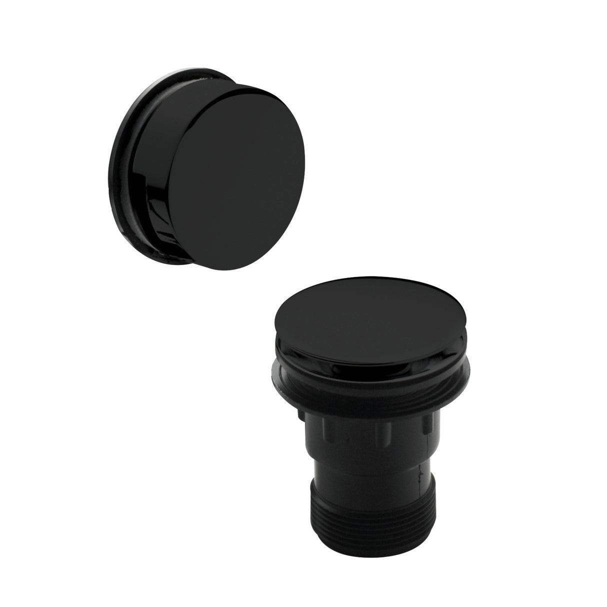 Nuie Easyclean Push Button Minimalist Bath Waste & Overflow E427 Matt Black_1